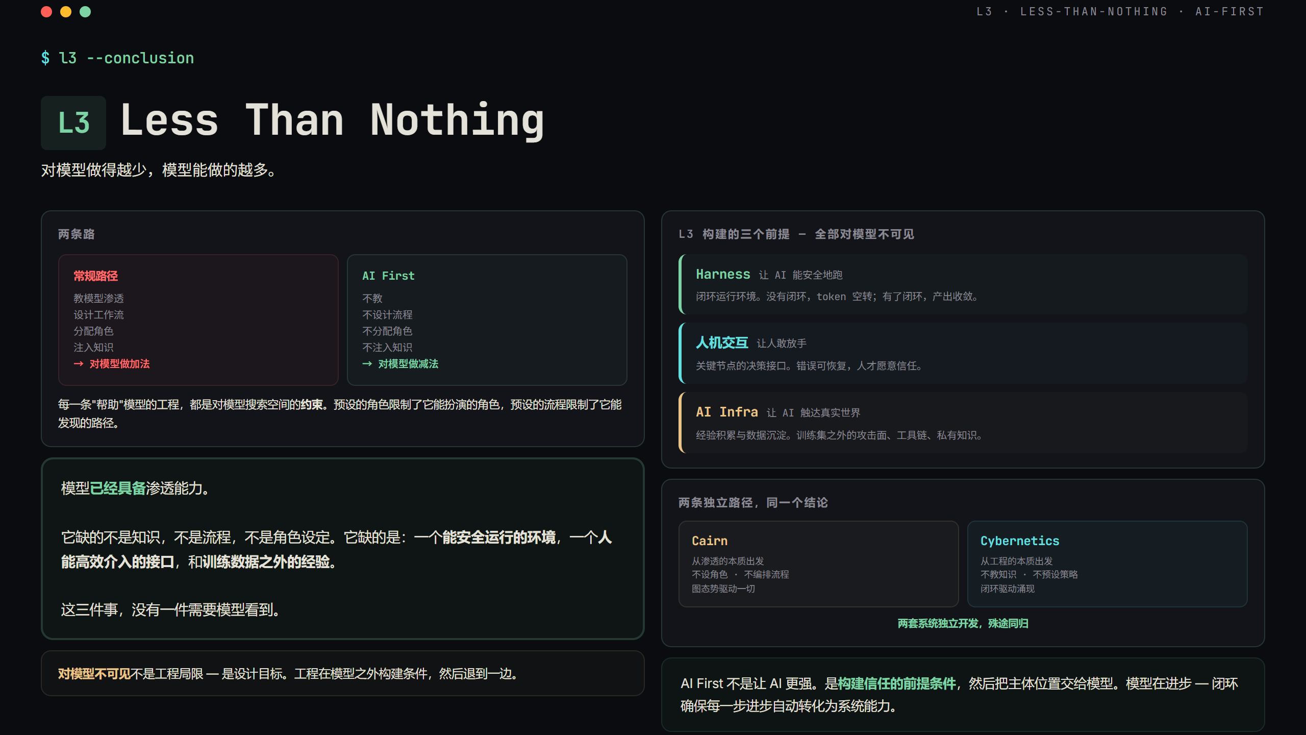 L3 Less Than Nothing